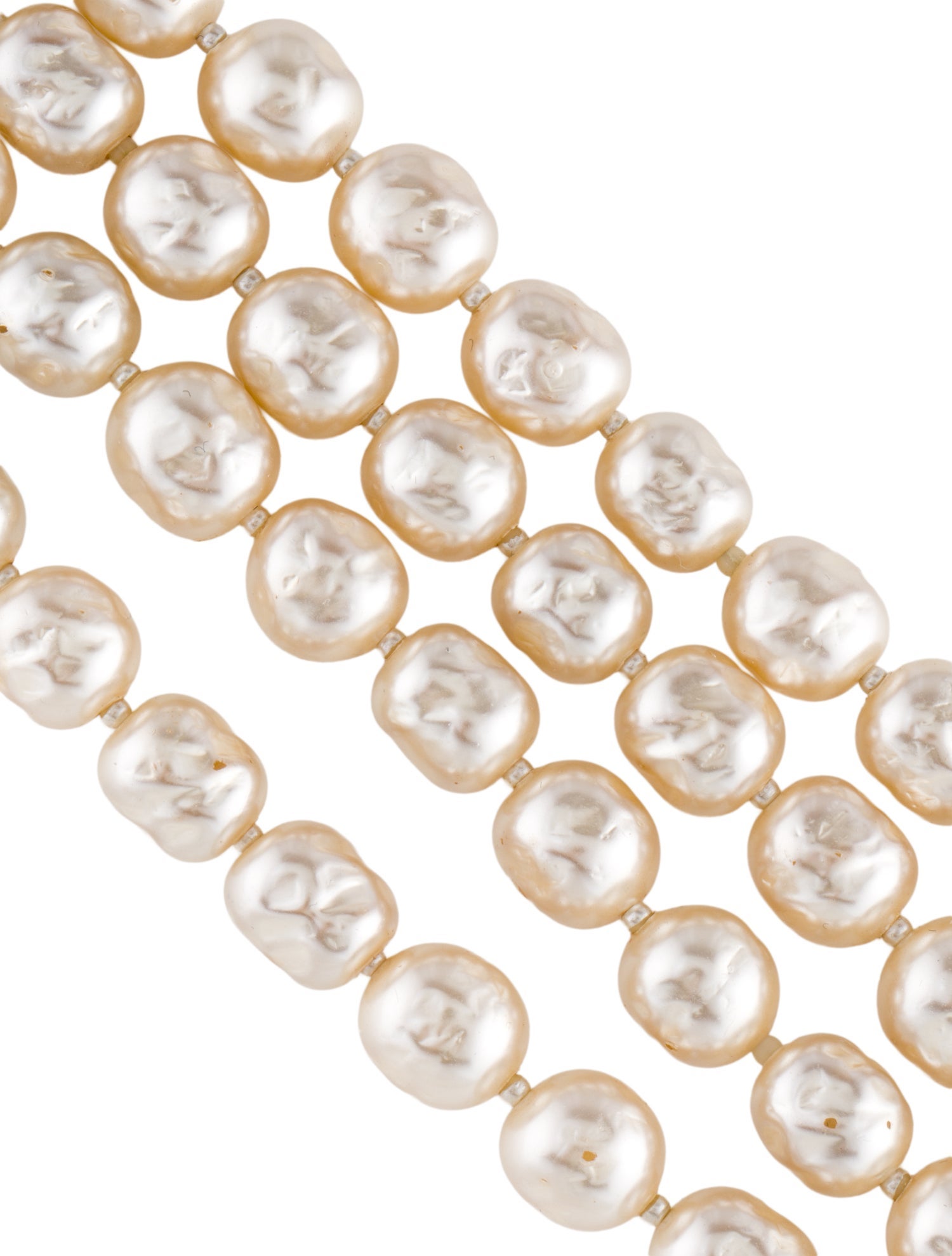 Miriam Haskell Faux Pearl Multi-Strand Bracelet